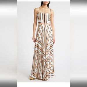 Eiza J Striped Maxi Dress